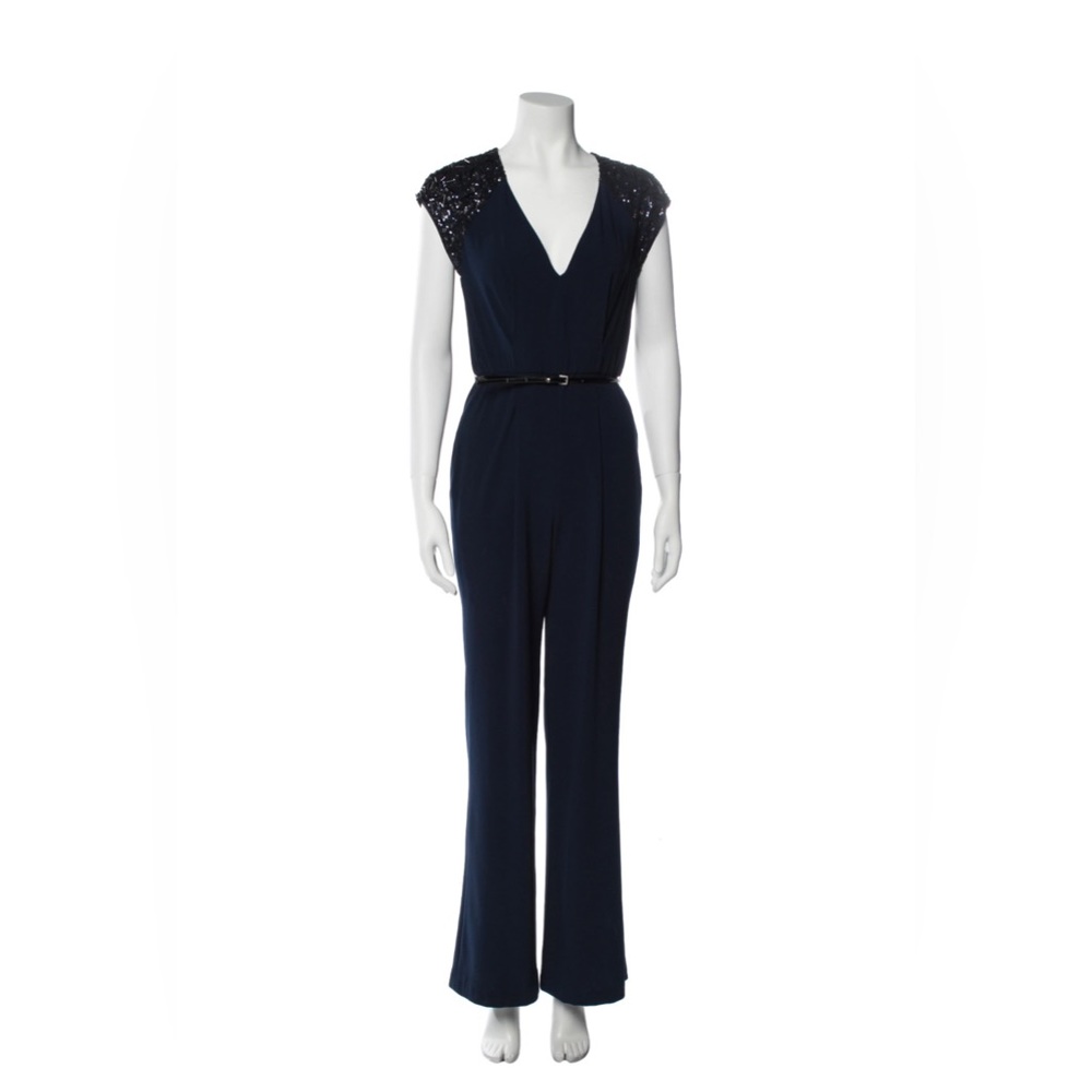 Halston Heritage navy blue jumpsuit size 4